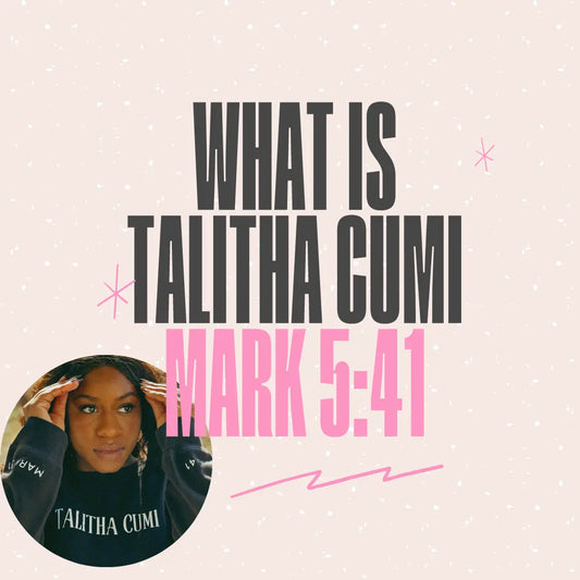 Talitha Cumi. Little Girl Arise. Mark 5:41. Favor Blog. Crown of Favor. Christian Streetwear Talitha Koum, Damsel, I say to thee Arise. 