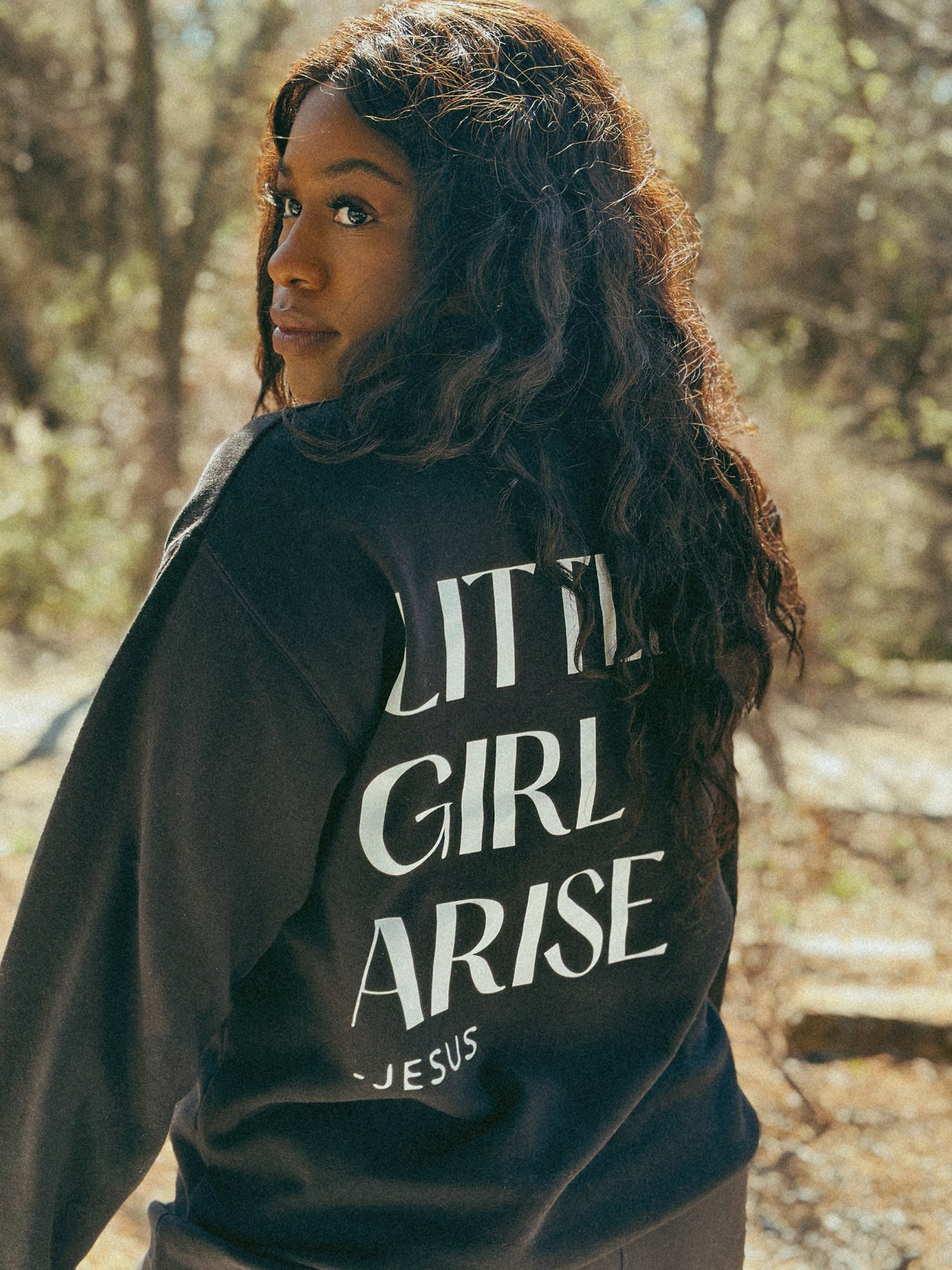Talitha Cumi Sweatshirt Collection Mark 5:41  Little Girl Arise by Crown of Favor Christian Clothing Brand