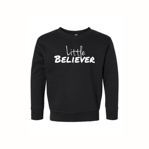 Little Believer John 3:16 Toddle Sweatshirt. Little kid christian clothes. by Crown of Favor