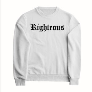 Righteous Sweatshirt in white by Crown of Favor